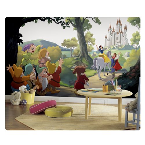 Snow White and the Seven Dwarfs Happily Ever After XL Chair Rail Prepasted Mural